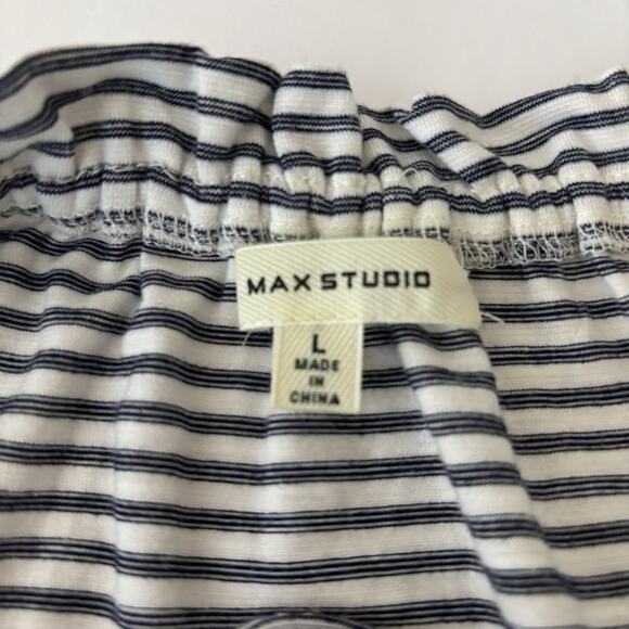 Max Studio Tiered Sleeveless Striped Dress Large Sundress A Line Fit & Flare - Picture 2 of 6